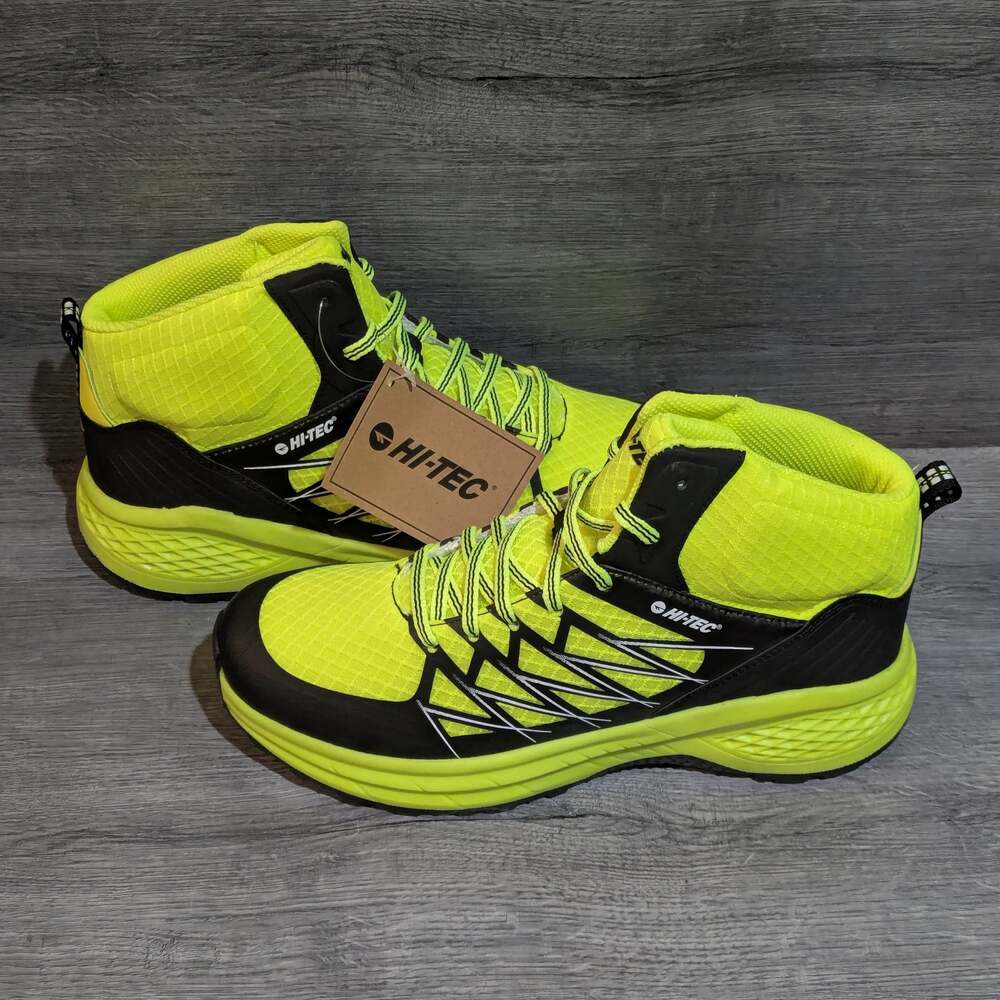 Hi-Tec CH80046M Mid Yellow Black Trail Hiking Shoes Men's Size 9